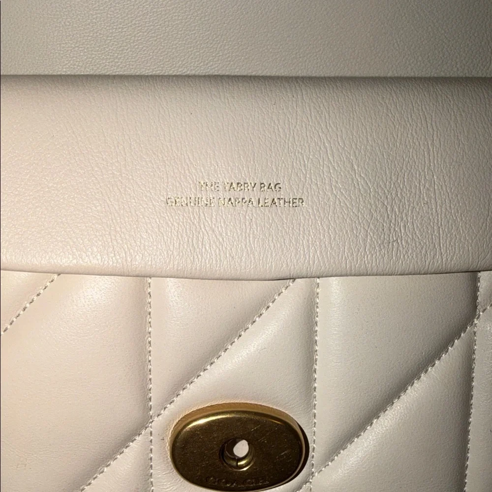 Coach Quilted Tabby 26 in Chalk with Brass hardware - Picture 10 of 14